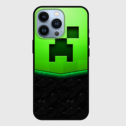 Чехол для iPhone 13 Pro Майнкрафт крипер, цвет: 3D-черный