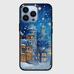 Чехол для iPhone 13 Pro Новогоднее настроение город, цвет: 3D-черный