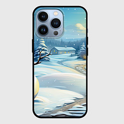 Чехол для iPhone 13 Pro Зима новый год, цвет: 3D-черный