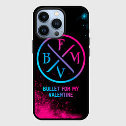 Чехол для iPhone 13 Pro Bullet For My Valentine - neon gradient, цвет: 3D-черный