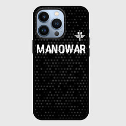 Чехол для iPhone 13 Pro Manowar glitch на темном фоне посередине, цвет: 3D-черный