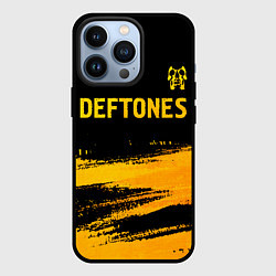 Чехол для iPhone 13 Pro Deftones - gold gradient посередине, цвет: 3D-черный