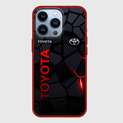 Чехол для iPhone 13 Pro Toyota - плиты с эффектом свечения, цвет: 3D-красный