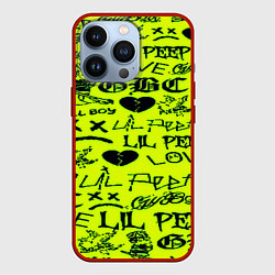 Чехол для iPhone 13 Pro Lil peep кислотный стиль, цвет: 3D-красный