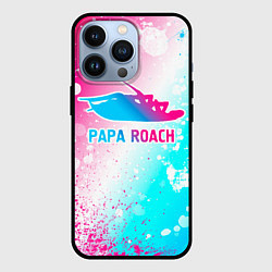 Чехол для iPhone 13 Pro Papa Roach neon gradient style, цвет: 3D-черный