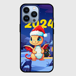 Чехол для iPhone 13 Pro Новогодний дракон 2024, цвет: 3D-черный