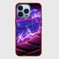 Чехол iPhone 13 Pro Фиолетовые кристалы
