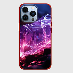 Чехол iPhone 13 Pro Стеклянный камень с фиолетовой подсветкой