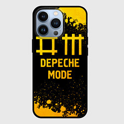 Чехол для iPhone 13 Pro Depeche Mode - gold gradient, цвет: 3D-черный