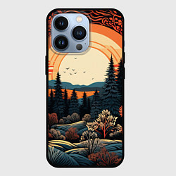 Чехол для iPhone 13 Pro Мерцание праздника новогодний орнамент, цвет: 3D-черный