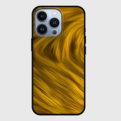 Чехол для iPhone 13 Pro Текстура желтой шерсти, цвет: 3D-черный