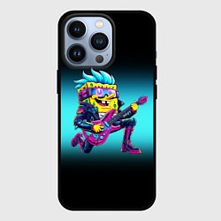 Чехол для iPhone 13 Pro Sponge Bob - rock guitarist - ai art, цвет: 3D-черный