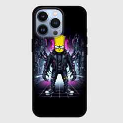 Чехол для iPhone 13 Pro Cool Bart Simpson - cyberpunk - ai art, цвет: 3D-черный