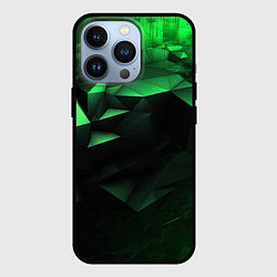 Чехол для iPhone 13 Pro Видение зеленого в абстракции, цвет: 3D-черный