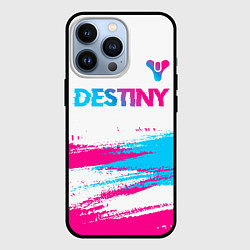 Чехол для iPhone 13 Pro Destiny neon gradient style посередине, цвет: 3D-черный