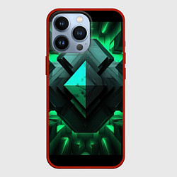 Чехол для iPhone 13 Pro Абстрактное ощущение зелени, цвет: 3D-красный
