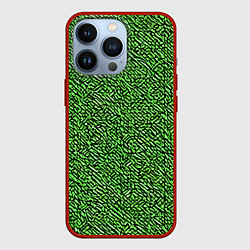 Чехол iPhone 13 Pro Чёрные и зелёные мазки