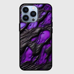 Чехол для iPhone 13 Pro Фиолетовая текучая субстанция, цвет: 3D-черный