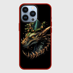 Чехол для iPhone 13 Pro Дракон искрящихся снегов, цвет: 3D-красный