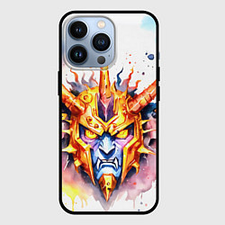 Чехол для iPhone 13 Pro Агрессивный оранжевый робот акварель, цвет: 3D-черный