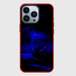 Чехол для iPhone 13 Pro Синий дым узоры, цвет: 3D-красный
