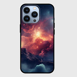 Чехол для iPhone 13 Pro Космические облака, цвет: 3D-черный