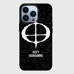 Чехол для iPhone 13 Pro Ozzy Osbourne glitch на темном фоне, цвет: 3D-черный