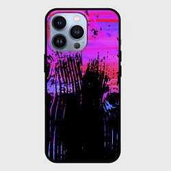 Чехол для iPhone 13 Pro Розово синий сочный гранж, цвет: 3D-черный