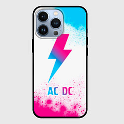Чехол для iPhone 13 Pro AC DC neon gradient style, цвет: 3D-черный