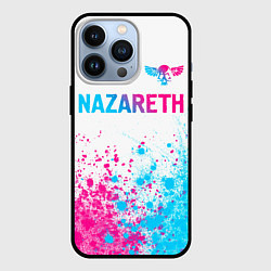 Чехол для iPhone 13 Pro Nazareth neon gradient style посередине, цвет: 3D-черный