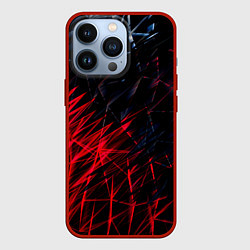 Чехол iPhone 13 Pro Красно чёрные узоры