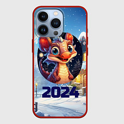 Чехол для iPhone 13 Pro Миниатюрный представитель зимы, цвет: 3D-красный