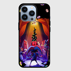 Чехол для iPhone 13 Pro Pomni looking for exit the Amazing Digital Circus, цвет: 3D-черный