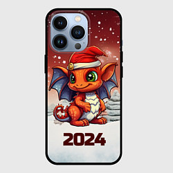 Чехол для iPhone 13 Pro Символ нового 2024 года маленький дракон, цвет: 3D-черный