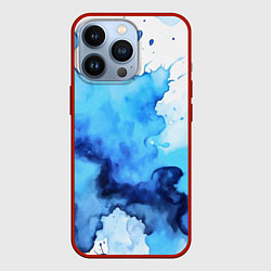 Чехол iPhone 13 Pro Синяя акварельная абстракция