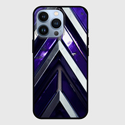 Чехол для iPhone 13 Pro Черная и фиолетовая абстракция, цвет: 3D-черный