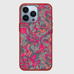 Чехол для iPhone 13 Pro Розовый серый сон, цвет: 3D-красный