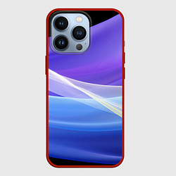 Чехол для iPhone 13 Pro Фиолетовая и голубая абстракция, цвет: 3D-красный
