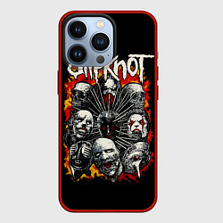 Чехол для iPhone 13 Pro Slipknot метал-группа, цвет: 3D-красный