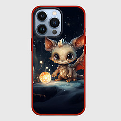 Чехол для iPhone 13 Pro Дракон тайный повелитель елок, цвет: 3D-красный
