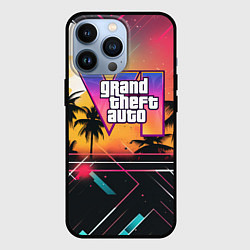Чехол для iPhone 13 Pro GTA 6 night logo, цвет: 3D-черный
