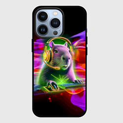 Чехол для iPhone 13 Pro Capybara is an avid gamer, цвет: 3D-черный