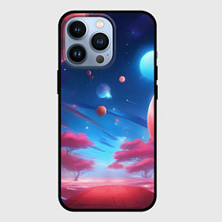 Чехол для iPhone 13 Pro Красный лес, цвет: 3D-черный