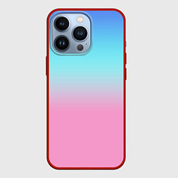 Чехол iPhone 13 Pro Синий и голубо-розовый градиент