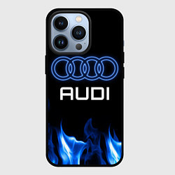 Чехол для iPhone 13 Pro Audi neon art, цвет: 3D-черный