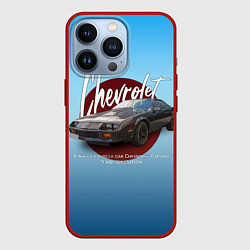 Чехол для iPhone 13 Pro Американский маслкар Chevrolet Camaro третьего пок, цвет: 3D-красный
