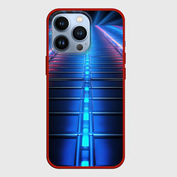 Чехол для iPhone 13 Pro Неоновый путь, цвет: 3D-красный