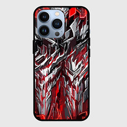 Чехол iPhone 13 Pro Острый металл красный