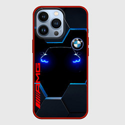Чехол для iPhone 13 Pro Тень BMW, цвет: 3D-красный