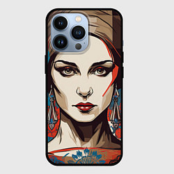Чехол для iPhone 13 Pro Русская военная девушка, цвет: 3D-черный